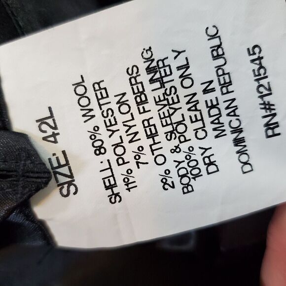 Michael Kors Mens 42L Overcoat Black Wool Blend Single Breasted Lined Old Money - Picture 13 of 14